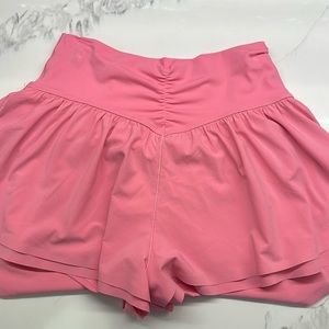 Aerie ruched flow shorts color, pink